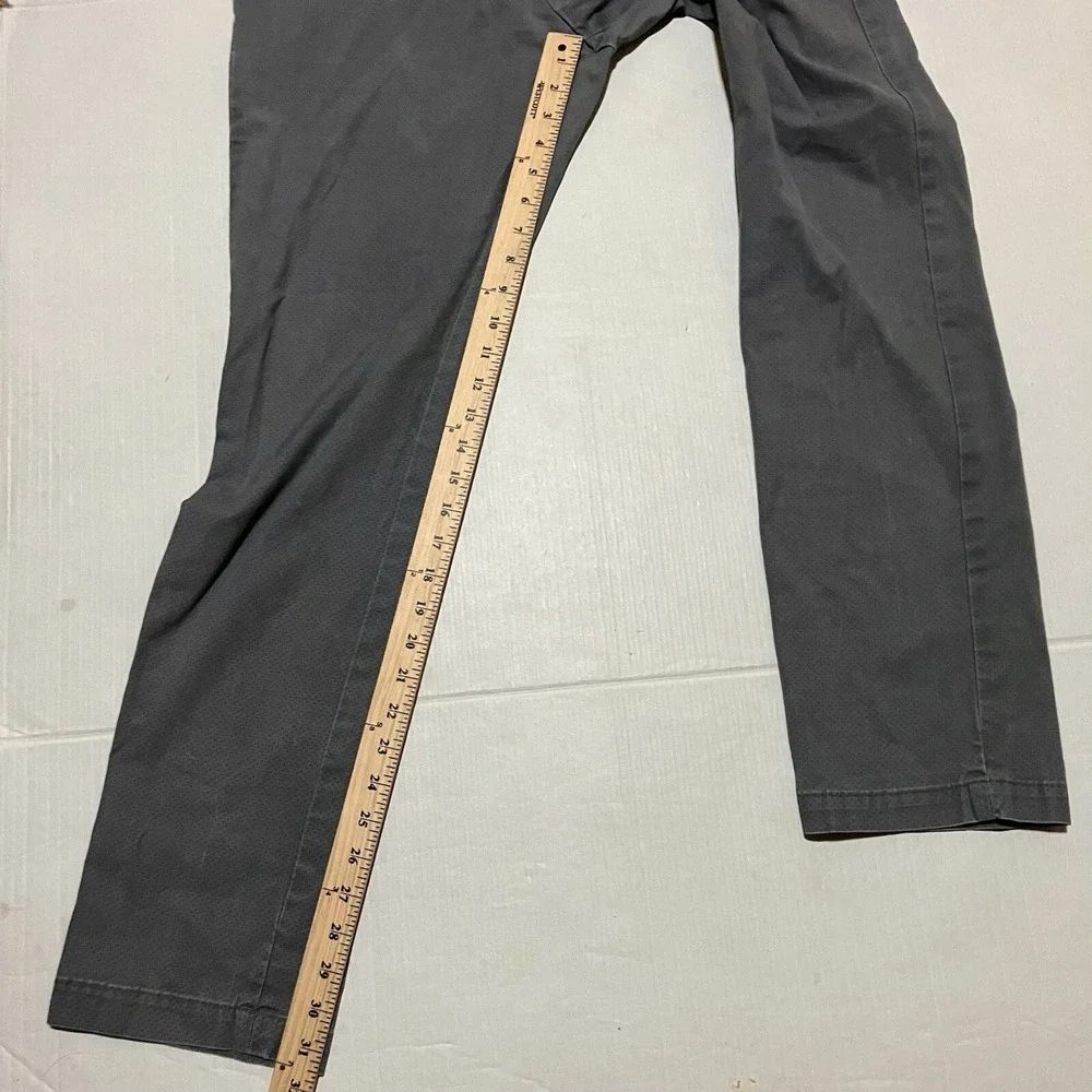 Banana Republic Fulton Pants Mens 36x32 Gray Stretch Skinny Chino Classic Cotton